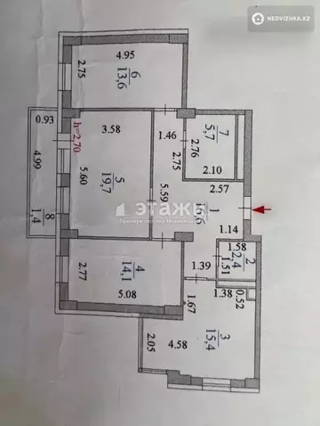 89 м², 3-комнатная квартира, этаж 4 из 23, 89 м², изображение - 11