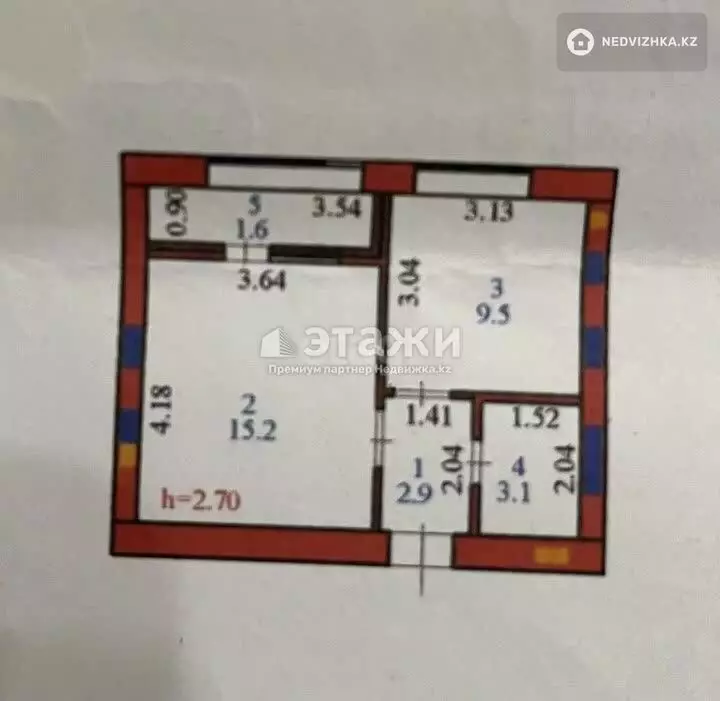 34 м², 1-комнатная квартира, этаж 9 из 10, 34 м², изображение - 1