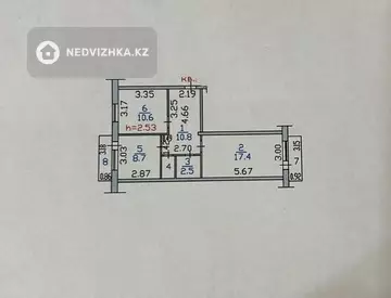 52.9 м², 2-комнатная квартира, этаж 4 из 5, 53 м², изображение - 15