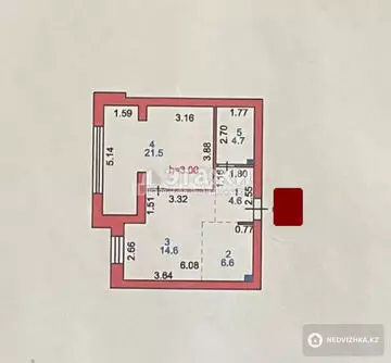 52 м², 2-комнатная квартира, этаж 7 из 8, 52 м², изображение - 9