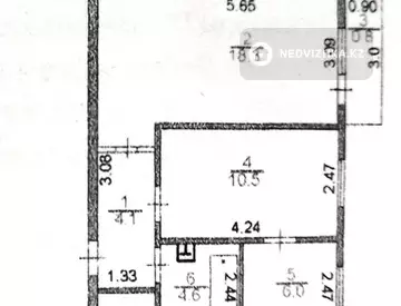 45 м², 2-комнатная квартира, этаж 5 из 5, 45 м², изображение - 0