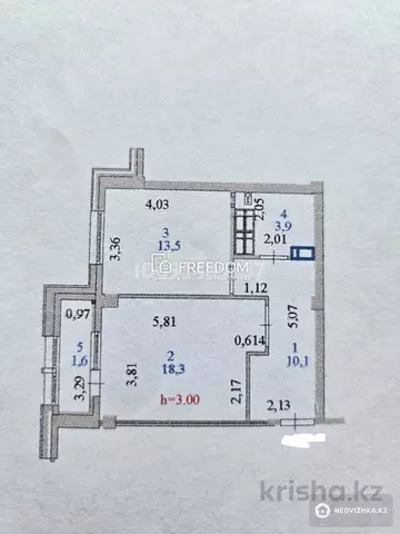 47.4 м², 1-комнатная квартира, этаж 13 из 14, 47 м², изображение - 0