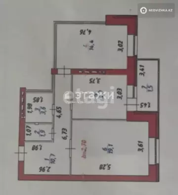 67 м², 2-комнатная квартира, этаж 6 из 10, 67 м², изображение - 6