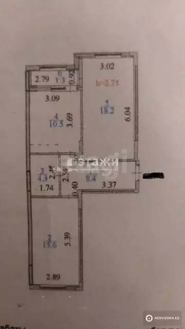 59 м², 2-комнатная квартира, этаж 8 из 12, 59 м², изображение - 4