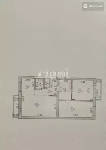 64.5 м², 3-комнатная квартира, этаж 5 из 5, 64 м², изображение - 17