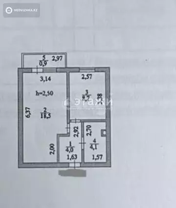 36.2 м², 1-комнатная квартира, этаж 5 из 5, 36 м², изображение - 7