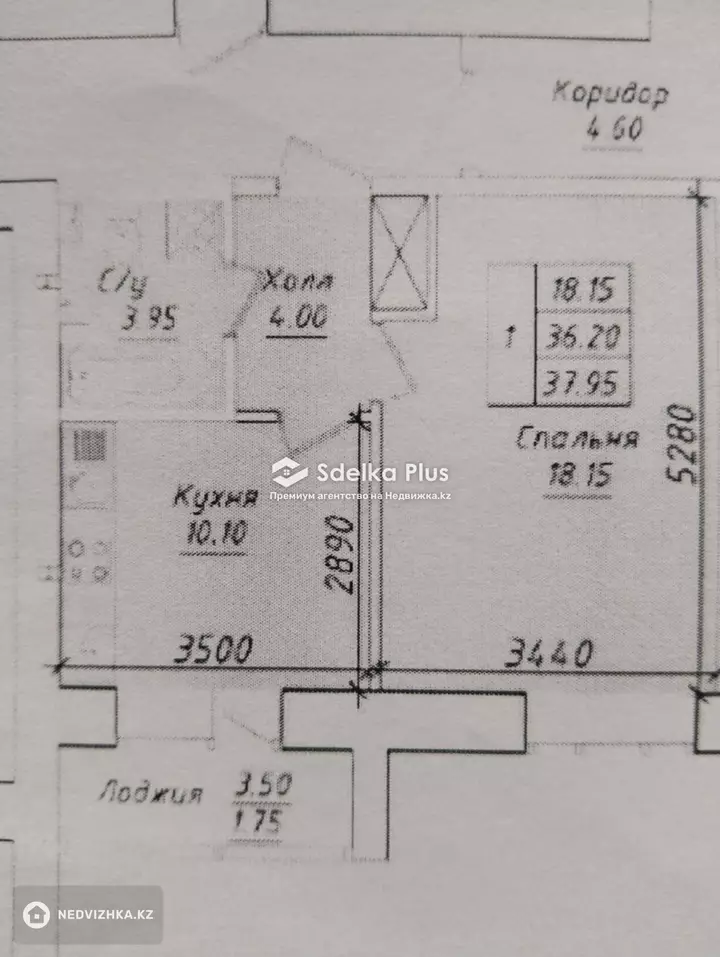 46 м², 2-комнатная квартира, этаж 8 из 12, 46 м², изображение - 1