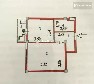 1-комнатная квартира, этаж 7 из 11, 45 м²