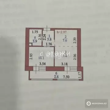 38 м², 2-комнатная квартира, этаж 3 из 16, 38 м², изображение - 4