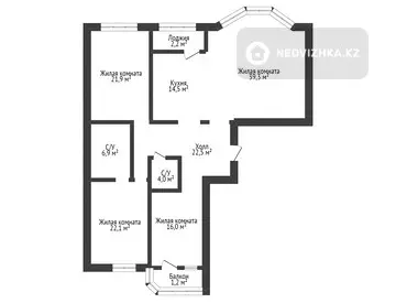 151.2 м², 4-комнатная квартира, этаж 10 из 13, 151 м², изображение - 37