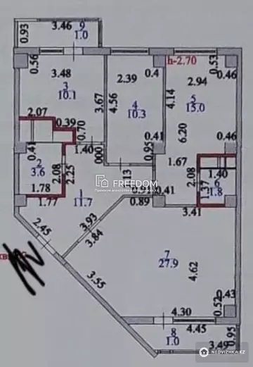 83 м², 3-комнатная квартира, этаж 10 из 15, 83 м², изображение - 17