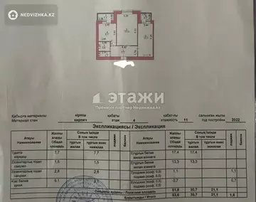 53.6 м², 2-комнатная квартира, этаж 4 из 13, 54 м², изображение - 13