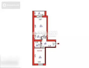 2-комнатная квартира, этаж 6 из 12, 58 м²