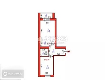 58 м², 2-комнатная квартира, этаж 6 из 12, 58 м², изображение - 4