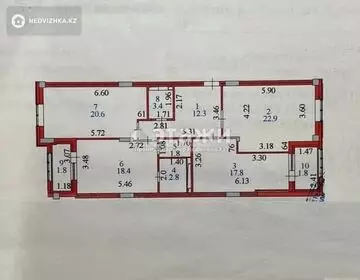 107 м², 3-комнатная квартира, этаж 4 из 8, 107 м², изображение - 18