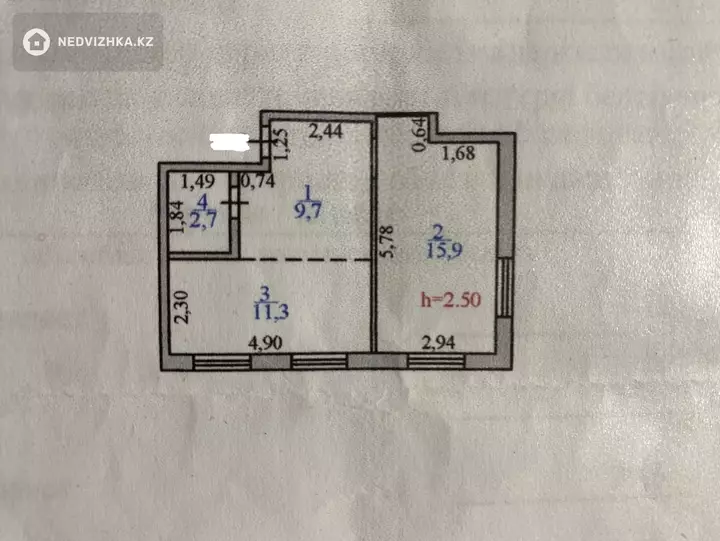 40 м², 2-комнатная квартира, этаж 1 из 5, 40 м², изображение - 1