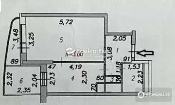 1-комнатная квартира, этаж 24 из 25, 35 м²