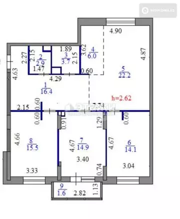 98 м², 3-комнатная квартира, этаж 2 из 8, 98 м², изображение - 29