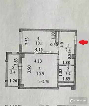 39.2 м², 1-комнатная квартира, этаж 11 из 14, 39 м², изображение - 6