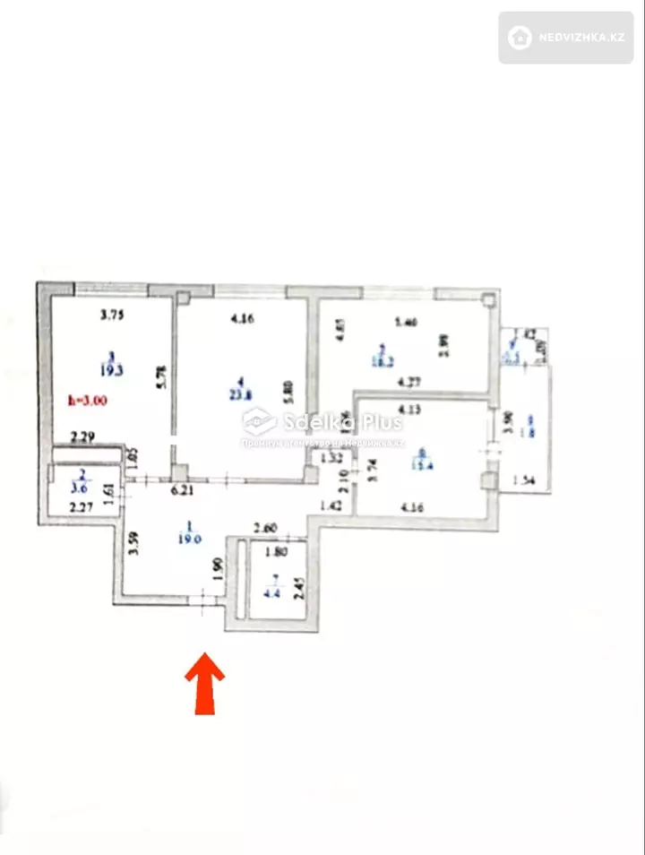 106 м², 3-комнатная квартира, этаж 9 из 16, 106 м², изображение - 1