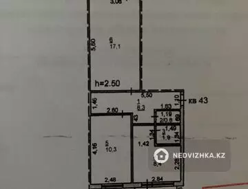 2-комнатная квартира, этаж 5 из 5, 49 м²