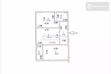 2-комнатная квартира, этаж 5 из 12, 60 м²