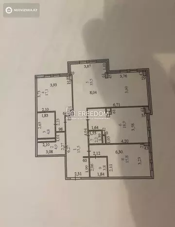 116.5 м², 3-комнатная квартира, этаж 4 из 8, 116 м², изображение - 0