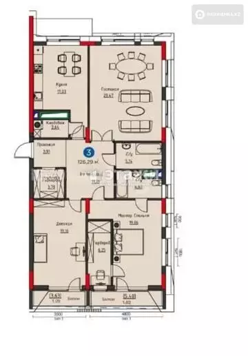 130 м², 3-комнатная квартира, этаж 5 из 9, 130 м², изображение - 0