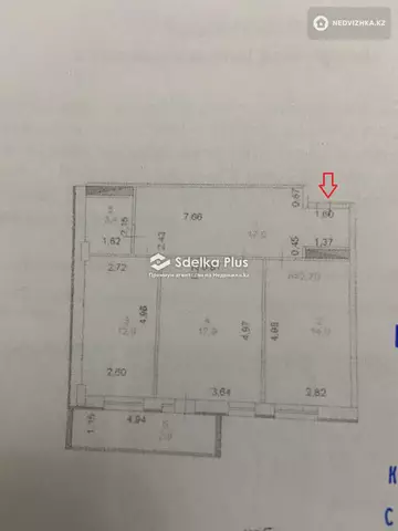 2-комнатная квартира, этаж 9 из 12, 68 м²