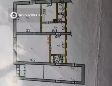 2-комнатная квартира, этаж 1 из 2, 54 м²