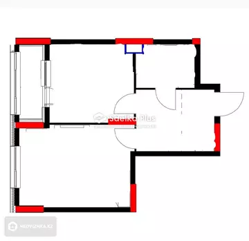 2-комнатная квартира, этаж 4 из 9, 41 м²