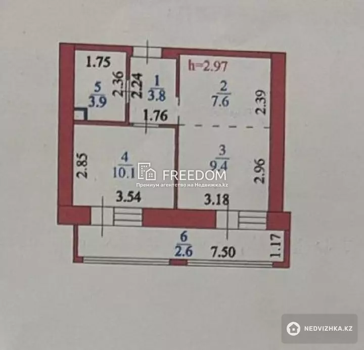 38 м², 1-комнатная квартира, этаж 3 из 10, 38 м², изображение - 1