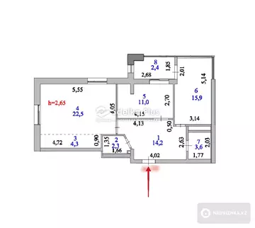 77 м², 3-комнатная квартира, этаж 4 из 9, 77 м², изображение - 57