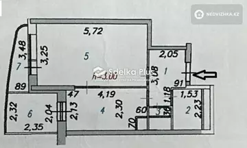 1-комнатная квартира, этаж 2 из 9, 36 м²