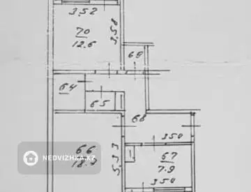 60 м², 2-комнатная квартира, этаж 3 из 5, 60 м², изображение - 12