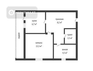 36 м², 1-комнатная квартира, этаж 2 из 9, 36 м², изображение - 6