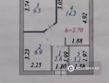 40 м², 2-комнатная квартира, этаж 6 из 9, 40 м², изображение - 4