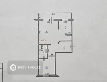 2-комнатная квартира, этаж 2 из 5, 53 м²