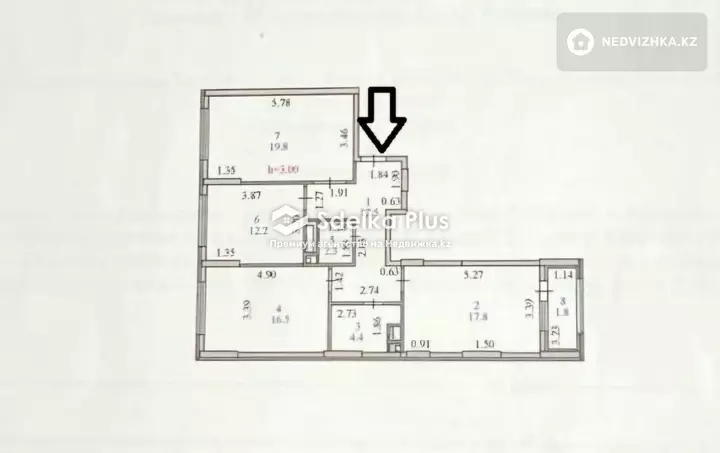 88 м², 3-комнатная квартира, этаж 6 из 12, 88 м², изображение - 1