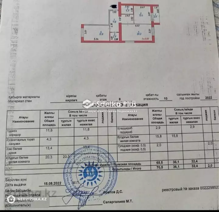 70 м², 2-комнатная квартира, этаж 8 из 10, 70 м², изображение - 1