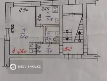 1-комнатная квартира, этаж 1 из 4, 29 м²