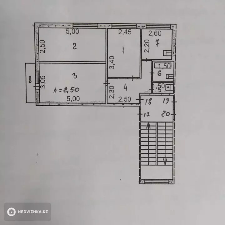 64 м², 3-комнатная квартира, этаж 5 из 5, 64 м², изображение - 1