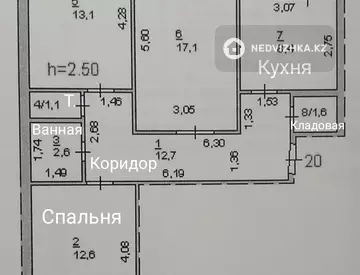 3-комнатная квартира, этаж 5 из 12, 72 м²