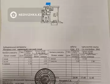 28 м², 1-комнатная квартира, этаж 4 из 4, 28 м², изображение - 7