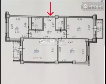 3-комнатная квартира, этаж 5 из 9, 85 м²