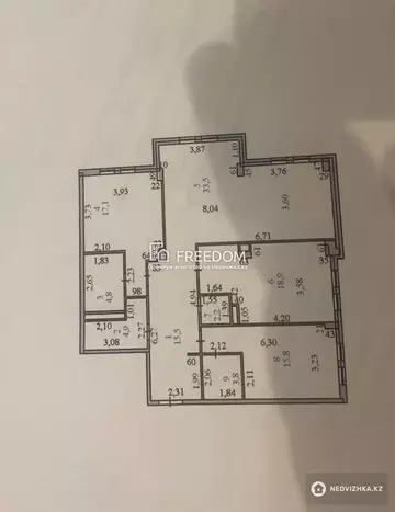 116.5 м², 3-комнатная квартира, этаж 4 из 8, 116 м², изображение - 1