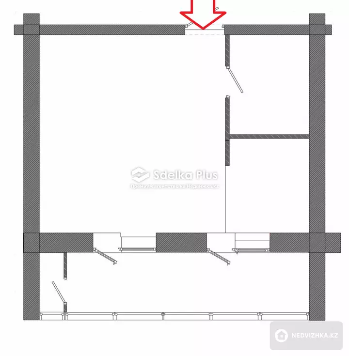 38 м², 2-комнатная квартира, этаж 6 из 9, 38 м², изображение - 1