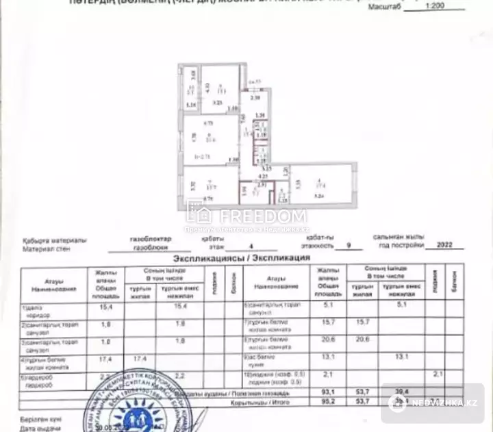 96 м², 3-комнатная квартира, этаж 4 из 9, 96 м², изображение - 1