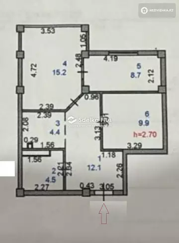 1-комнатная квартира, этаж 3 из 16, 47 м²