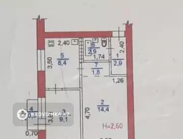 0 м², 2-комнатная квартира, этаж 2 из 4, изображение - 8